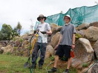 landscaping the rock wall